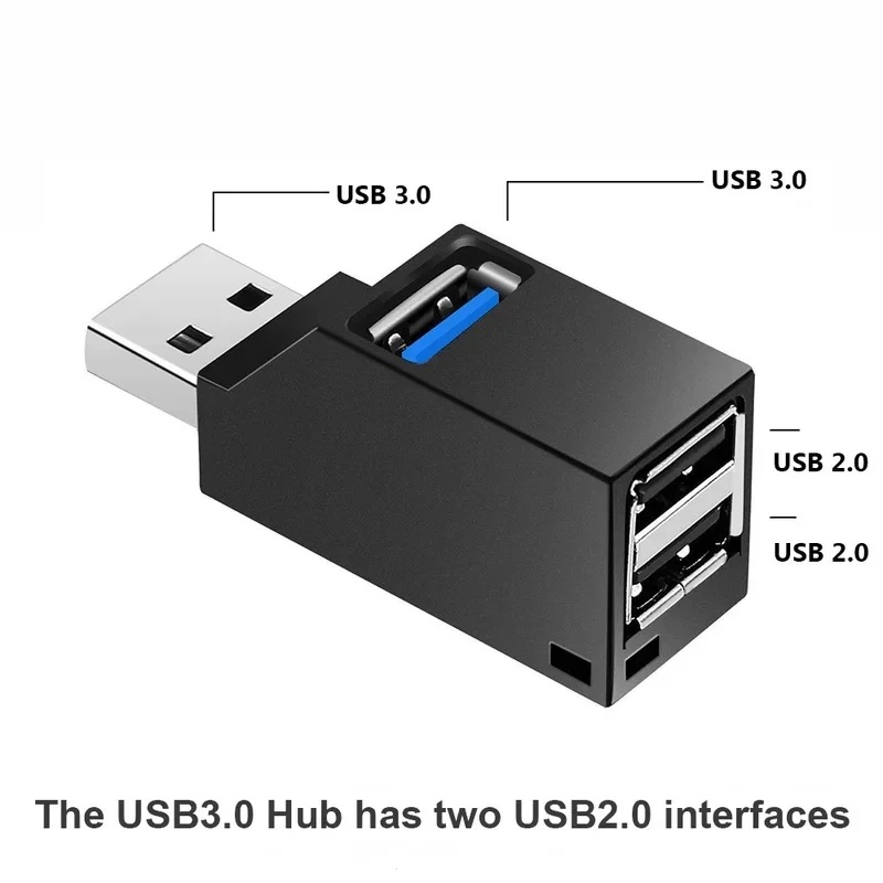 Mini Electronics Gadgets - 1-4個入りアダプター ミニスプリッター エクステンダーボックス 3ポート 高速 パソコン