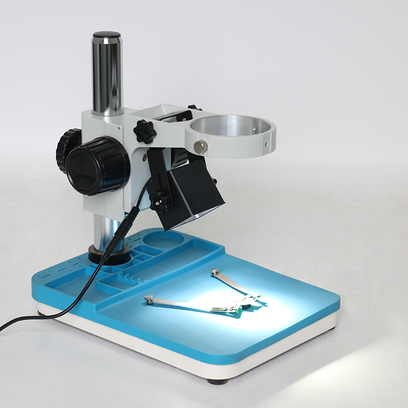 Usb Microscope Digital - 調整可能な照明付きの調整可能な強度ランプ,産業用ステレオ顕微鏡用USB HDMI付きLEDライトリング,61 LED, 6000k-7000k,照明付きライトリング,110v-220v