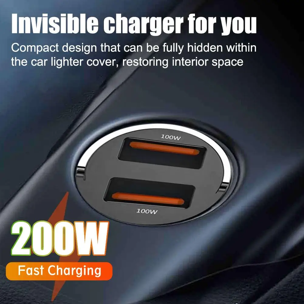 100/200 ワット車の充電器ライター PD 急速充電 I - Mini Electronics Gadgets のレビューと価格