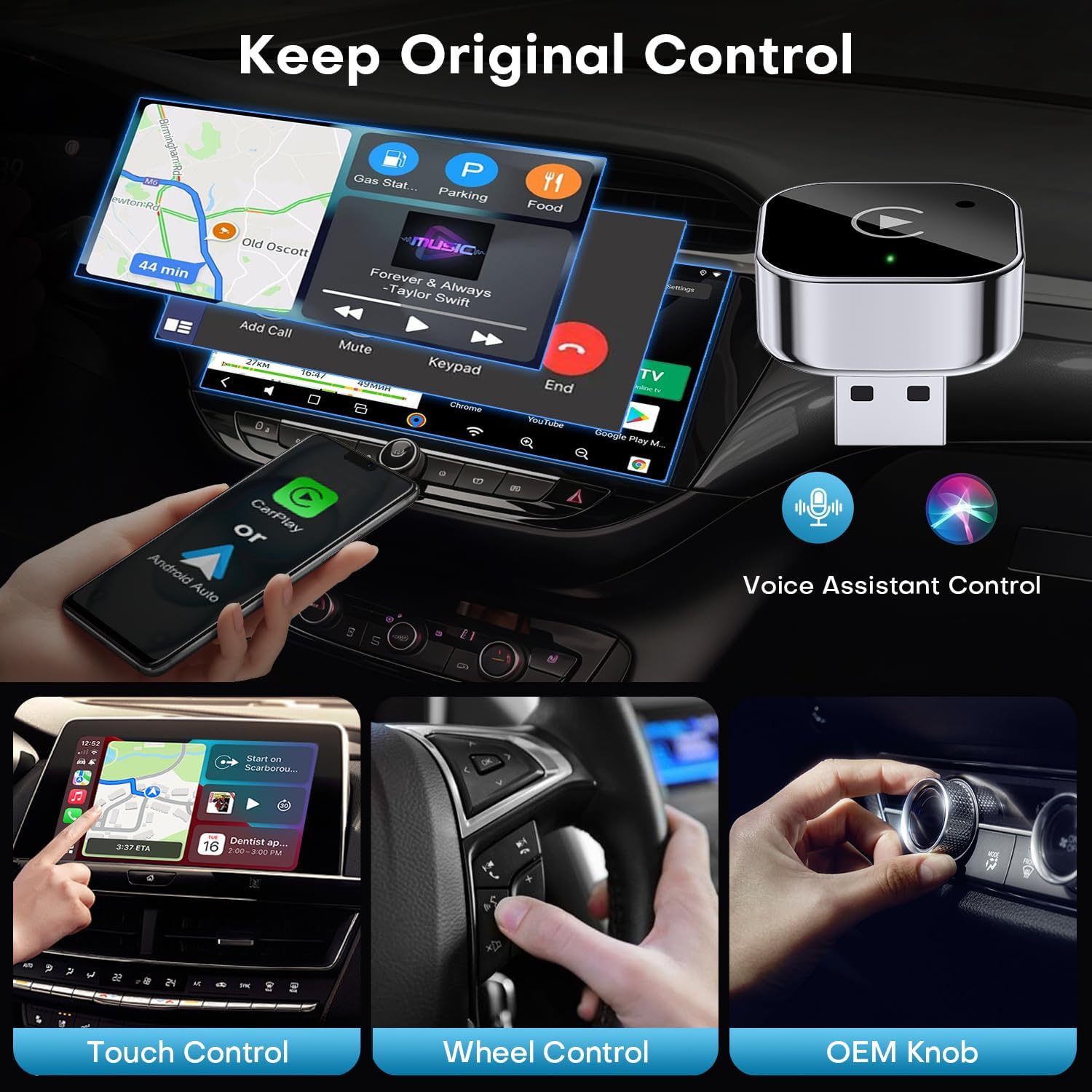 ワイヤレスCarPlayアダプター 2025年アップグレード - Mini Electronics Gadgets のレビューと価格