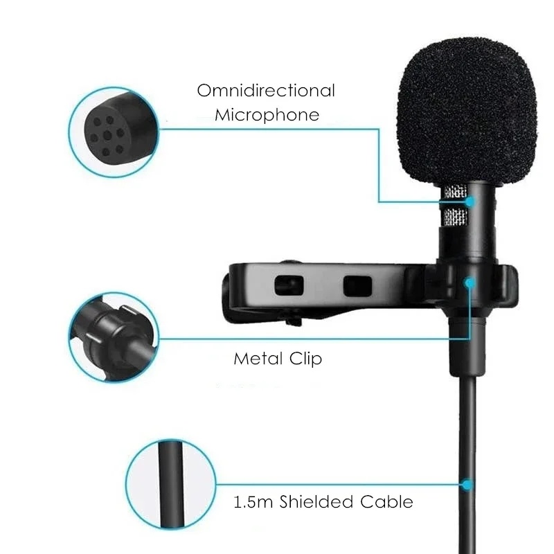 1-4個入り ポータブルUSBミニラベリアマイク 3.5mm - Mini Electronics Gadgets のレビューと価格