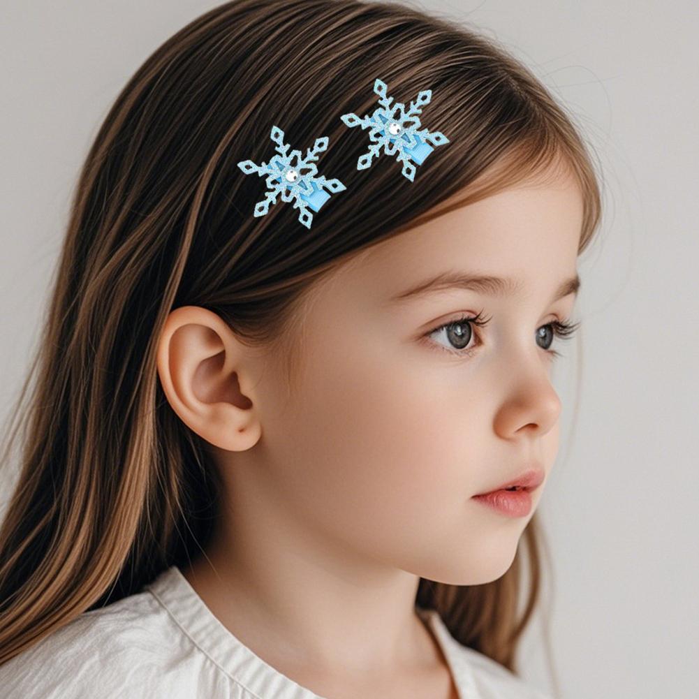 2 個子供用ヘアピン輝くスノーフレーク BB クリップエルサ - Elsa Gadget のレビューと価格
