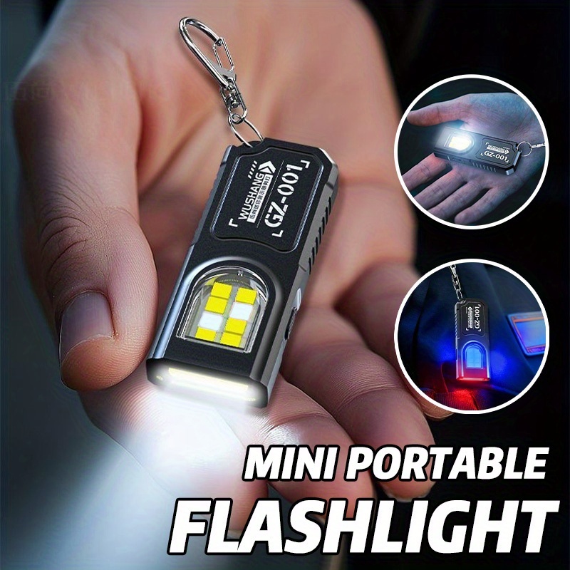 強力なミニCOB LEDキーホルダー懐中電灯、USB C充電 - Mini Electronics Gadgets のレビューと価格