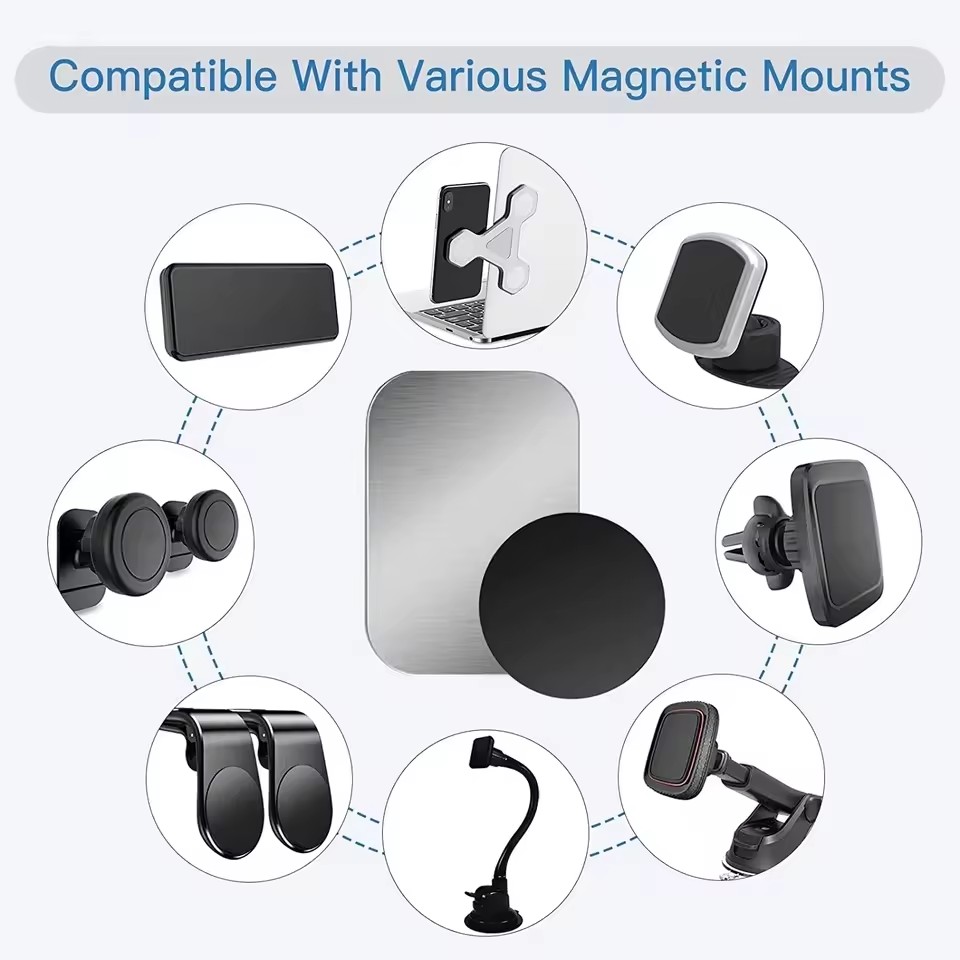 薄型磁性金属プレート 車載電話ホルダー用 ユニバーサル鉄板デ - Useful Electronic Gadgets のレビューと価格