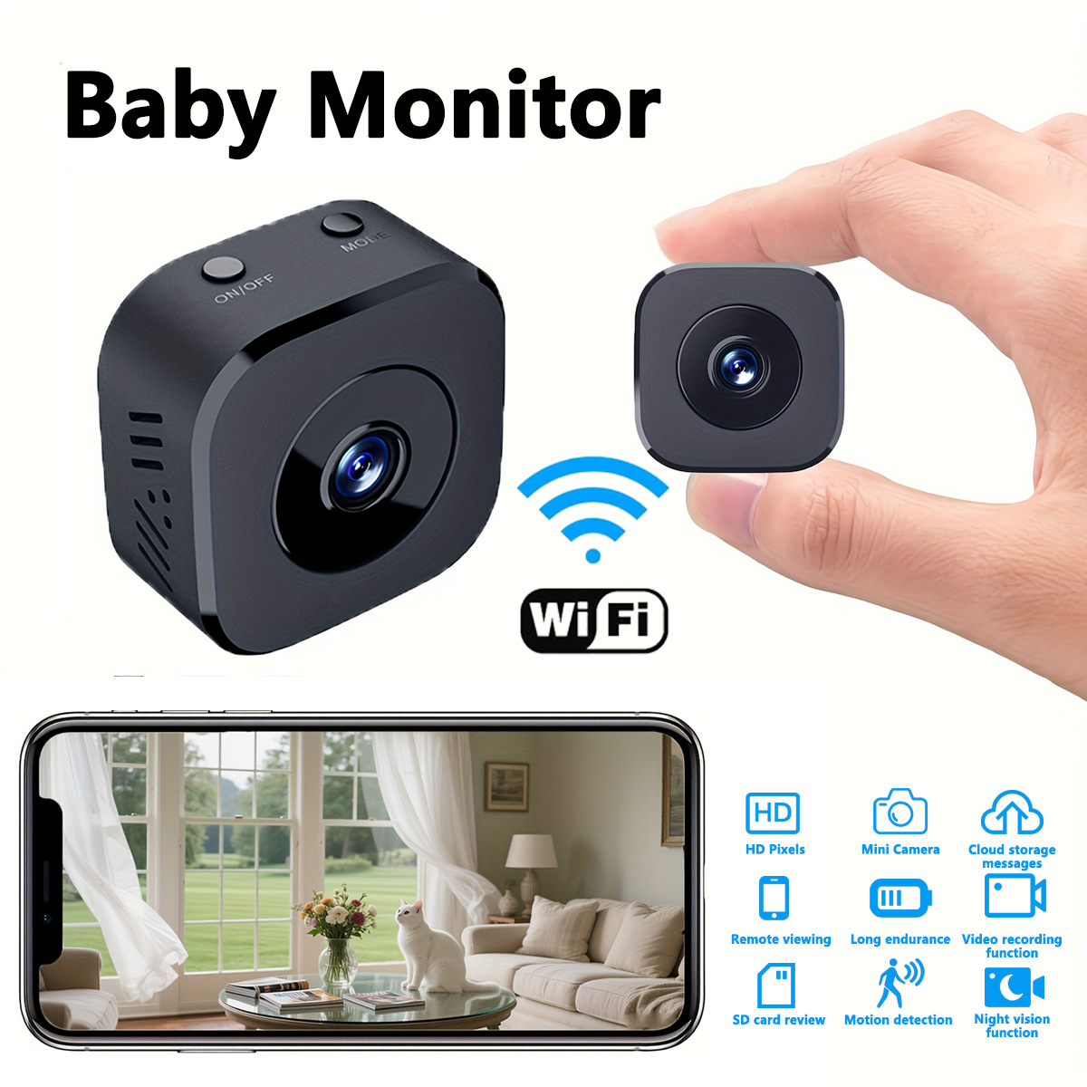 1080P HD ミニ WiFi カメラ屋内安全セキュリティ - Mini Electronics Gadgets のレビューと価格