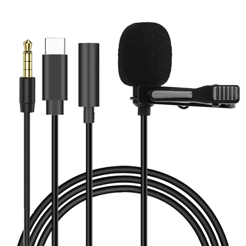 1.5mミニポータブルラベリアマイクコンデンサークリップオン - Mini Electronics Gadgets のレビューと価格